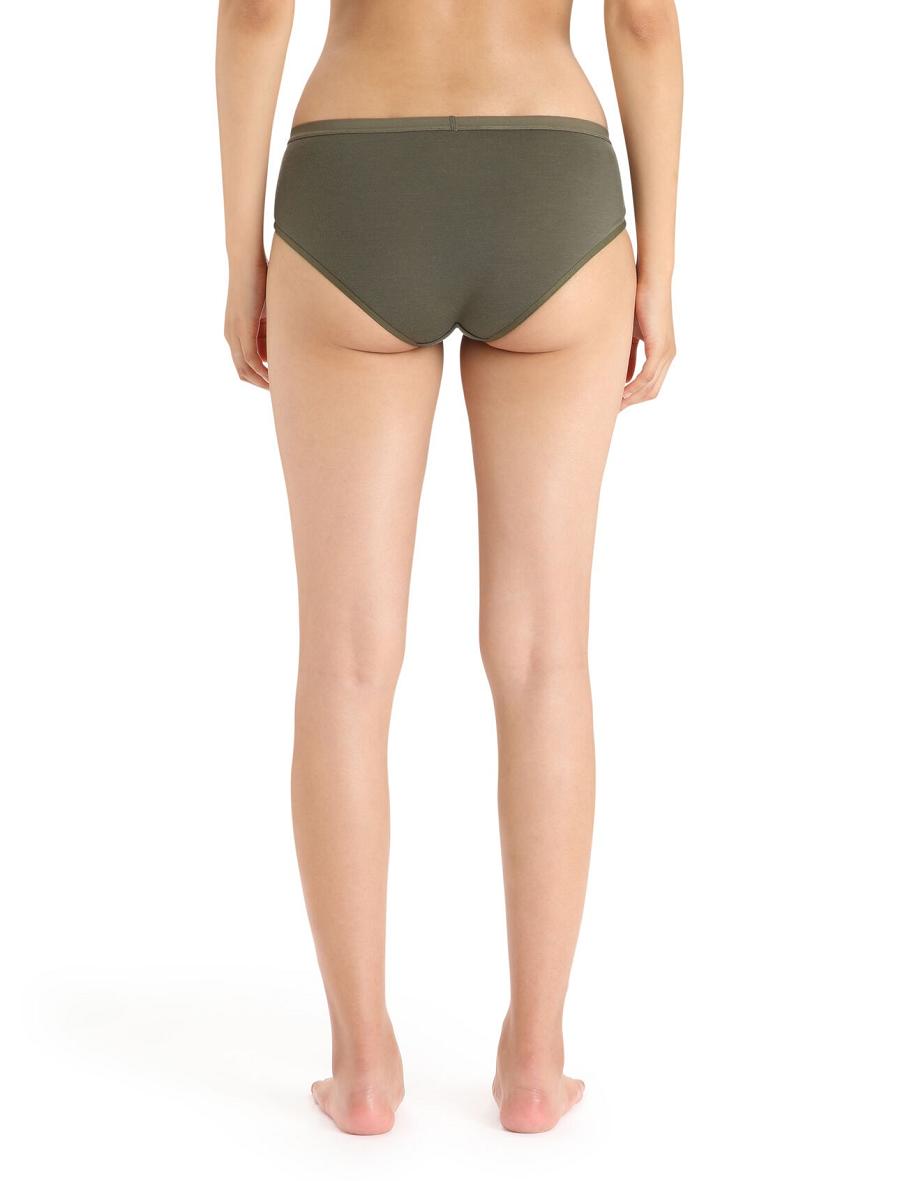 Sous Vêtement Icebreaker Merino Siren Hipkini Briefs Femme Vert Olive | FR 1726YXFU